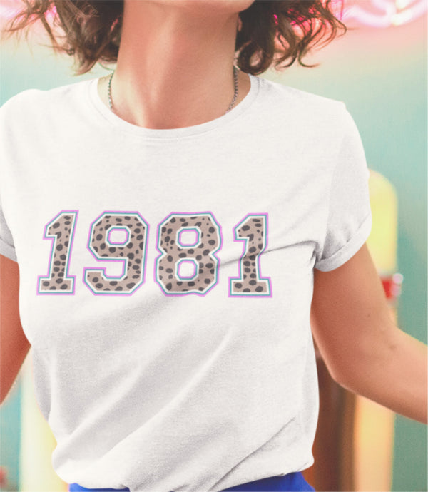 Womens personalised birth year T shirt