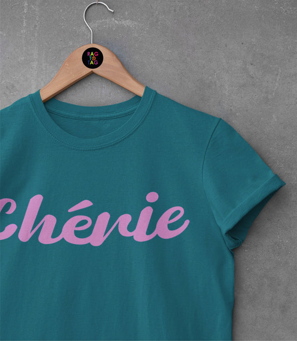 Womens 'Cherie' slogan T shirt