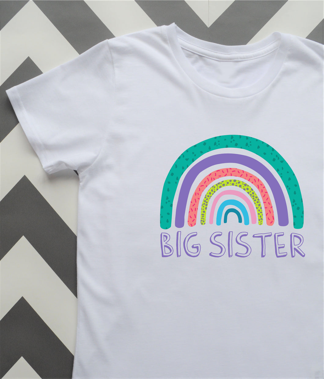 Baby/Toddler 'Big Sister' Rainbow T shirt