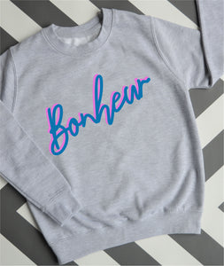 Womens 'Bonheur' (happiness) sweatshirt