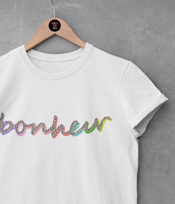 Womens 'Bonheur' (Happiness) T shirt