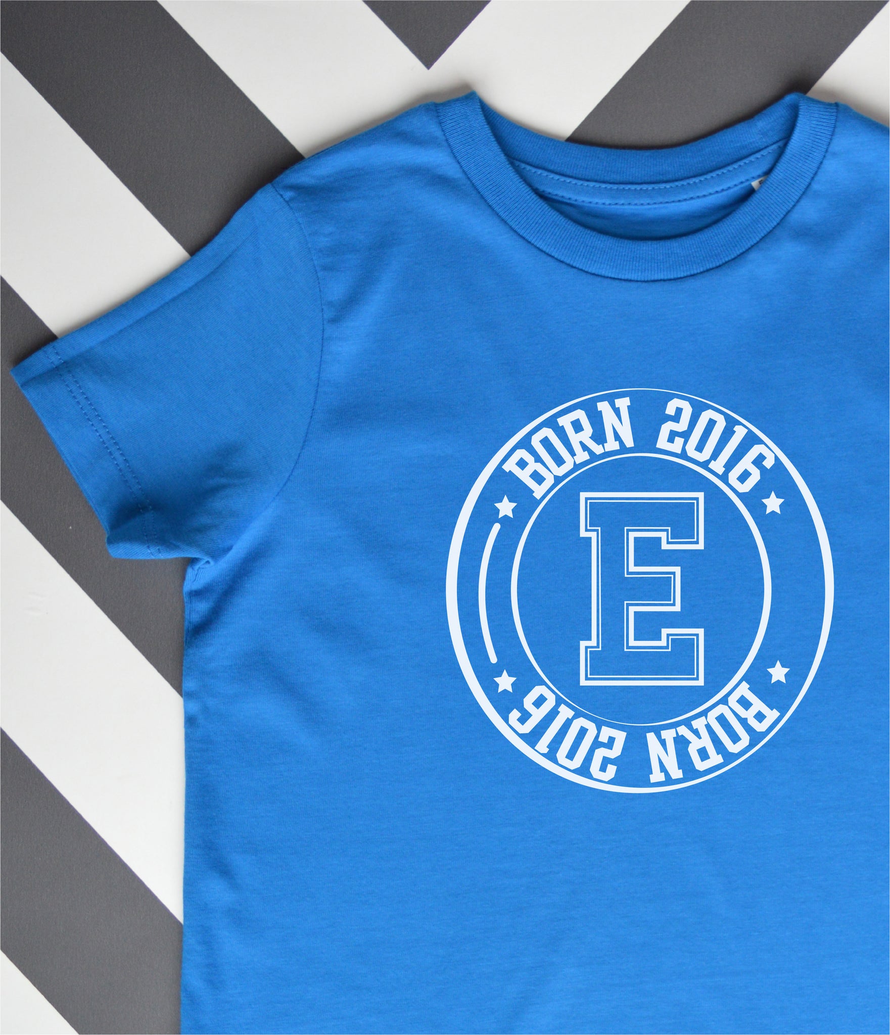 Baby & college year & Letter T shirt Rag to