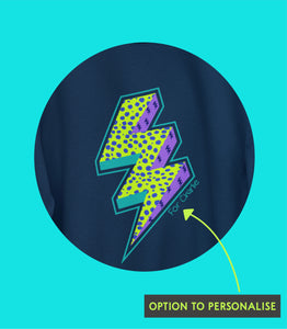 Kids Lightning bolt sweatshirt, option to personalise