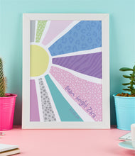 Load image into Gallery viewer, Kids Personalised sunshine print (A4 &amp; A3)