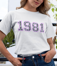 Load image into Gallery viewer, Womens personalised birth year T shirt
